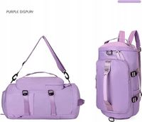 Torba sportowa plecak z przegrodą na buty Fiolet