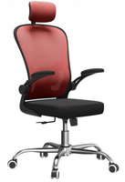 Fotel Biurowy Obrotowy z Zagłówkiem 65 cm Czerwony DOLORIS TS - 5 Kolorów