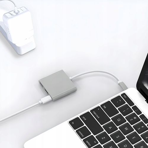 PRZEJŚCIÓWKA ADAPTER 3W1 USB-C 4K HDMI HUB USB 3.0 KONWERTER 100W 3A na Arena.pl