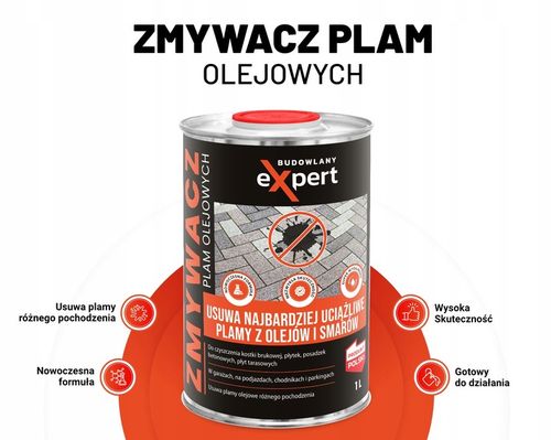 ZMYWACZ USUWANIE DO CIĘŻKICH PLAM OLEJOWYCH Z KOSTKI BRUKOWEJ PREPARAT 1 L na Arena.pl