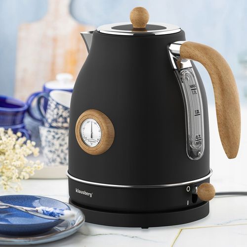 Czajnik elektryczny Klausberg KB-7907 1.7L z termometrem Czarny Retro 2200W na Arena.pl
