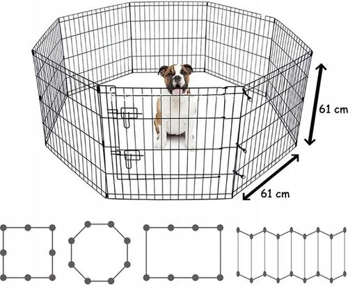 Metalowy Składany Kojec dla Psa Królika do Domu na Zewnątrz Zagroda na Arena.pl