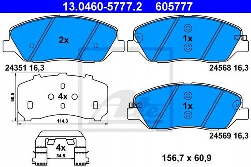 KLOCKI HAM PRZOD HYUNDAI SANTA FE 06- ATE na Arena.pl