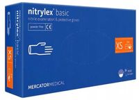 rękawice nitrylowe 100 szt. nitrylex basic dark blue 6-xs