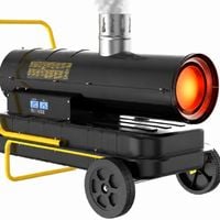NAGRZEWNICA OLEJOWA Z KOMINEM SPALINOWA DMUCHAWA 30KW TERMOSTAT 50L PIEC