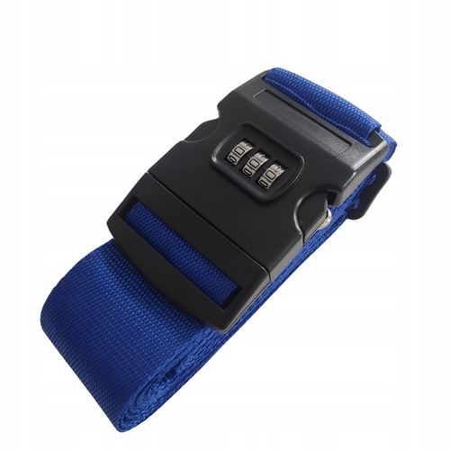 PAS DO WALIZKI ZABEZPIECZAJĄCY SPINAJĄCY BAGAŻ PODWÓJNY Z SZYFREM NIEBIESKI na Arena.pl