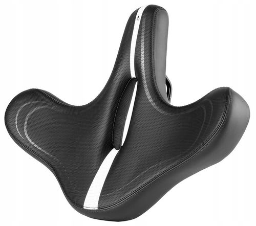 Siodełko Rowerowe Wygodne Amortyzowane Szerokie Ergonomiczne Miękka Pianka na Arena.pl