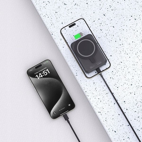 MAGNETYCZNY POWER-BANK NA MAGSAFE 10000MAH 15W USB-C DO IPHONE 12 13 14 15 zdjęcie 5