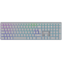 canyon klawiatura hkb-w11 uk/us rgb dwa tryby bezprzewodowa szara