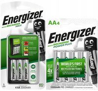 ŁADOWARKA BATERII AKUMULATORKÓW AA R6 AAA R3 + 8x AKUMULATORKI 2000mAh AA