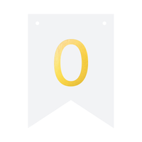 Baner DIY 16 cm - cyfra 0