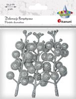 dekoracje florystyczne gałązka winobluszczu srebrny brokat titanum