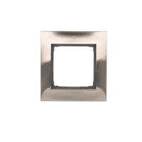 Simon54 Ramka 1- krotna metalowa inox DR1/61