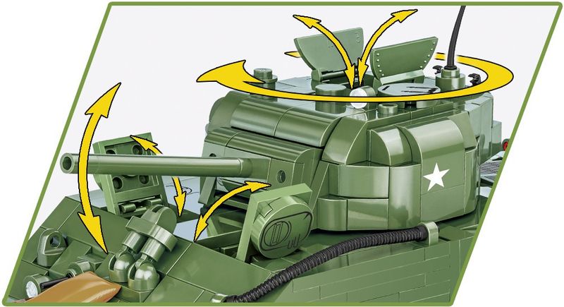 Klocki Historical Collection WWII M4A3 838 elementów zdjęcie 5
