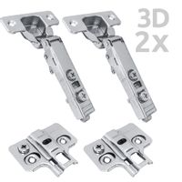 Zawias nakładany HAFELE Metalla+, Samodomyk, Regulacja mimośrodowa, 2 szt