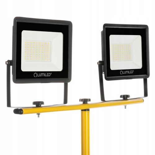 Naświetlacz Halogen LED Lampa 2x 50W + Statyw + Przewód Zasilający na Arena.pl