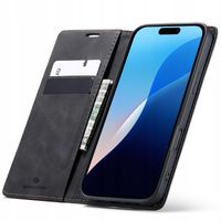 ETUI Z KLAPKĄ DO IPHONE 16 SKÓRZANE PORTFEL CASE POKROWIEC ZAMYKANE