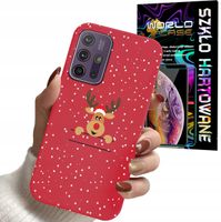 ETUI DO MOTOROLA MOTO G10 / G30 - ŚWIĄTECZNE WZORY RENIFER PLECKI + SZKŁO