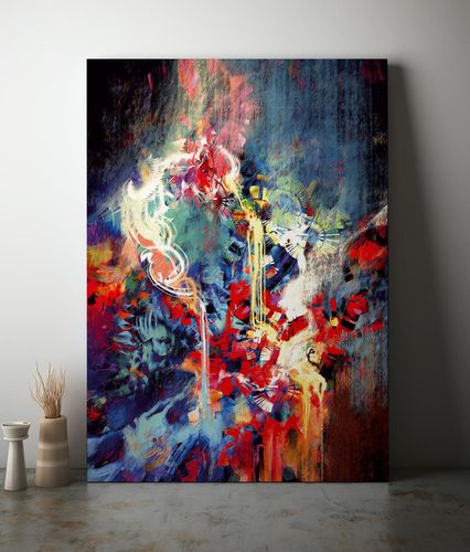 Obraz na płótnie abstrakcja malarska 80x120 cm na Arena.pl