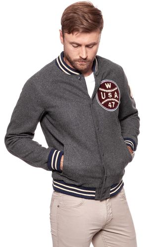 WRANGLER BILLY BASEBALL DARK GREY MEL W4702WF06 S na Arena.pl