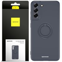 ETUI MATOWE DO GALAXY S21 FE SPACECASE SILICONE RING SILIKONOWE + SZKŁO