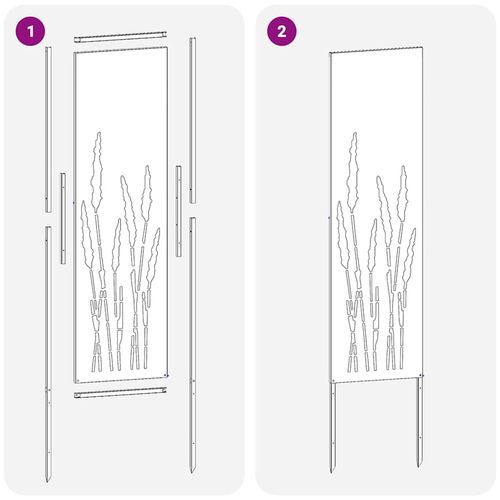 Ekran zapewniający prywatność w ogrodzie Srebrny 32 x 140 cm na Arena.pl