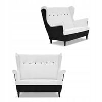 Sofa kanapa uszak ARI DUO skandynawska Family Meble czarno - biała