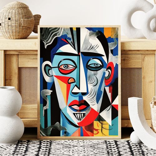 Plakat portret kubizm twarz picasso 29,7x42 cm A3 na Arena.pl