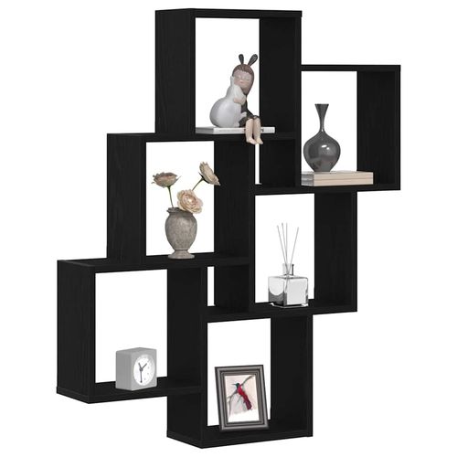 Półka ścienna z półką Czarny dąb 78 x 15 x 92 cm na Arena.pl