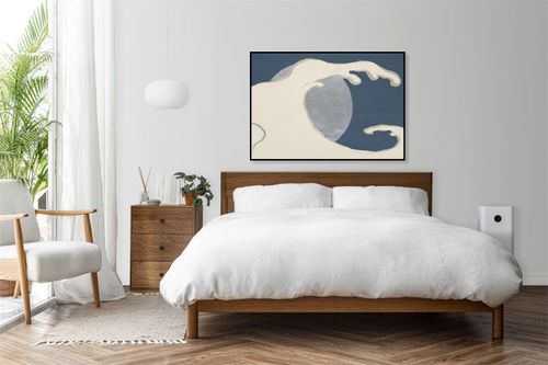 Plakat 60x40cm Waves and Sun, Sekka Japoński Vintage do Salonu na Arena.pl