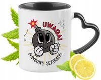 Kubek Czarny Z Uszkiem W Kształcie Serca Dla Sexuologa Na Prezent