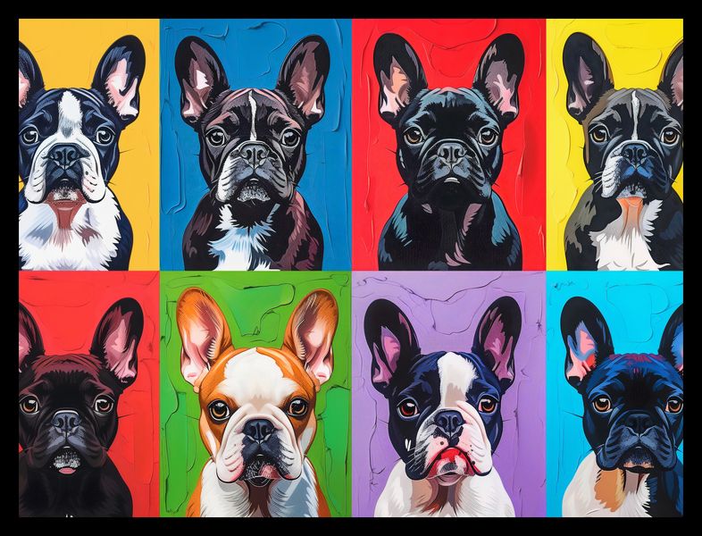 Plakat 40x30cm Buldogi Francuskie zdjęcie 2
