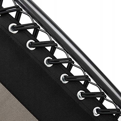 AMAZON ZEWNĘTRZE KRZESŁO REGULOWANE LEŻAK OGRODOWY CZARNY PREMIUM BEŻ BRĄZ na Arena.pl