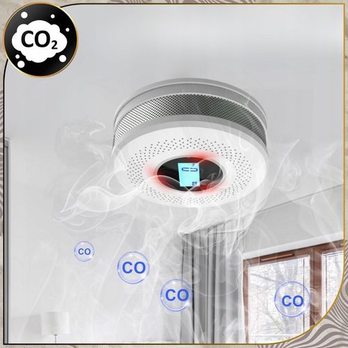 Czujnik czadu i dymu tlenku węgla pożaru ognia JKD 512COM na Arena.pl