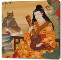 Obraz 90x90cm Muzyka i Poeci