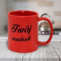Czerwony kubek matowy FULL COLOR z Twoim nadrukiem