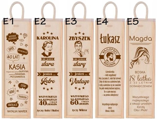 PODZIĘKOWANIA DLA RODZICÓW ŚWIADKÓW CHRZESTNYCH ŚLUB SKRZYNKA NA WINO na Arena.pl