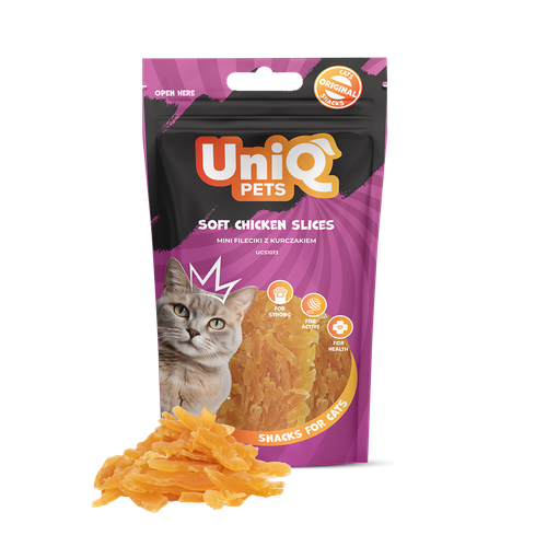Smaczki dla kota przysmaki mini fileciki z kurczakiem 50g UNIQ PETS na Arena.pl