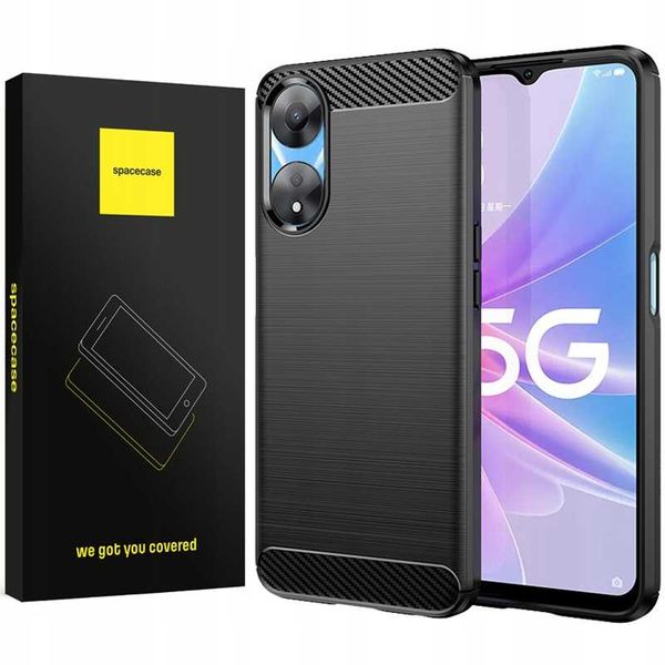 Spacecase Carbon Oppo A78 5G black zdjęcie 1