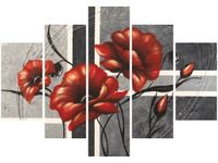 OBRAZ CZERWONE KWIATY MAKI