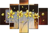 105CM 150CM OBRAZ 5 ELEM WZROST KWIATKÓW DRUK