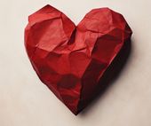 Plakat 60x50cm Kreślone Serce