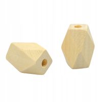 Drewniane korale geometryczne DIAMENTY 10x16 10szt