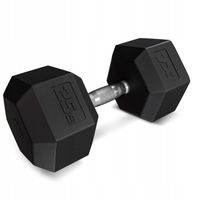 Hantla hex hantel żeliwny do ćwiczeń gumowany żeliwny 25 kg Trex Sport