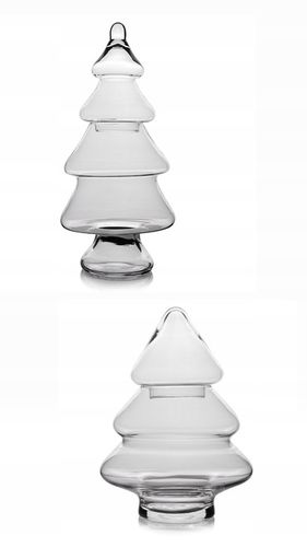 PROMOCJA !! ZESTAW 2szt CHOINEK SZKLANYCH H27 i H40 cm pojemnik na święta na Arena.pl