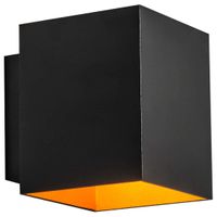 Salonowa lampa ścienna Sola 91063-N Zumaline metalowa kostka cube czarna
