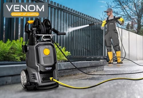 MYJKA CIŚNIENIOWA VENOM 380 BAR POMPA ALUM-MOSIĘŻNA ZWIJACZ ZESTAW WĄŻ na Arena.pl