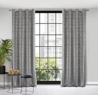 Zasłona gotowa na przelotkach LAURA 140x250 Eurofirany stalowa złota