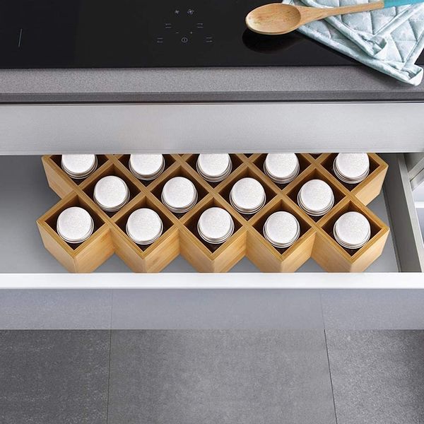 Stojak bambusowy na przyprawy KOCHEN 18 słoików zdjęcie 3