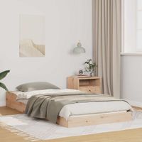 Ramka łóżka Brązowy 80 x 210 cm Lite drewno sosnowe